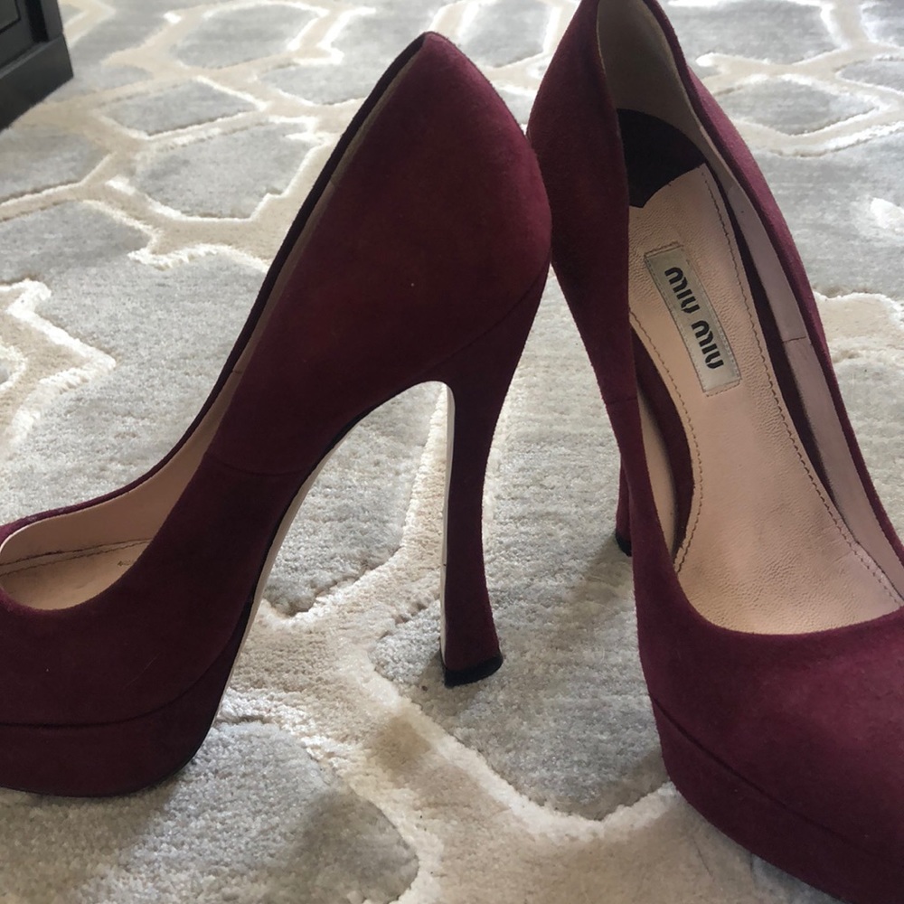 Miu Miu plum heels - Picture 2 of 8